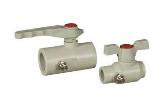 Вентиль Ø25 пластиковый шаровой с вып. клапаном FV-Plast